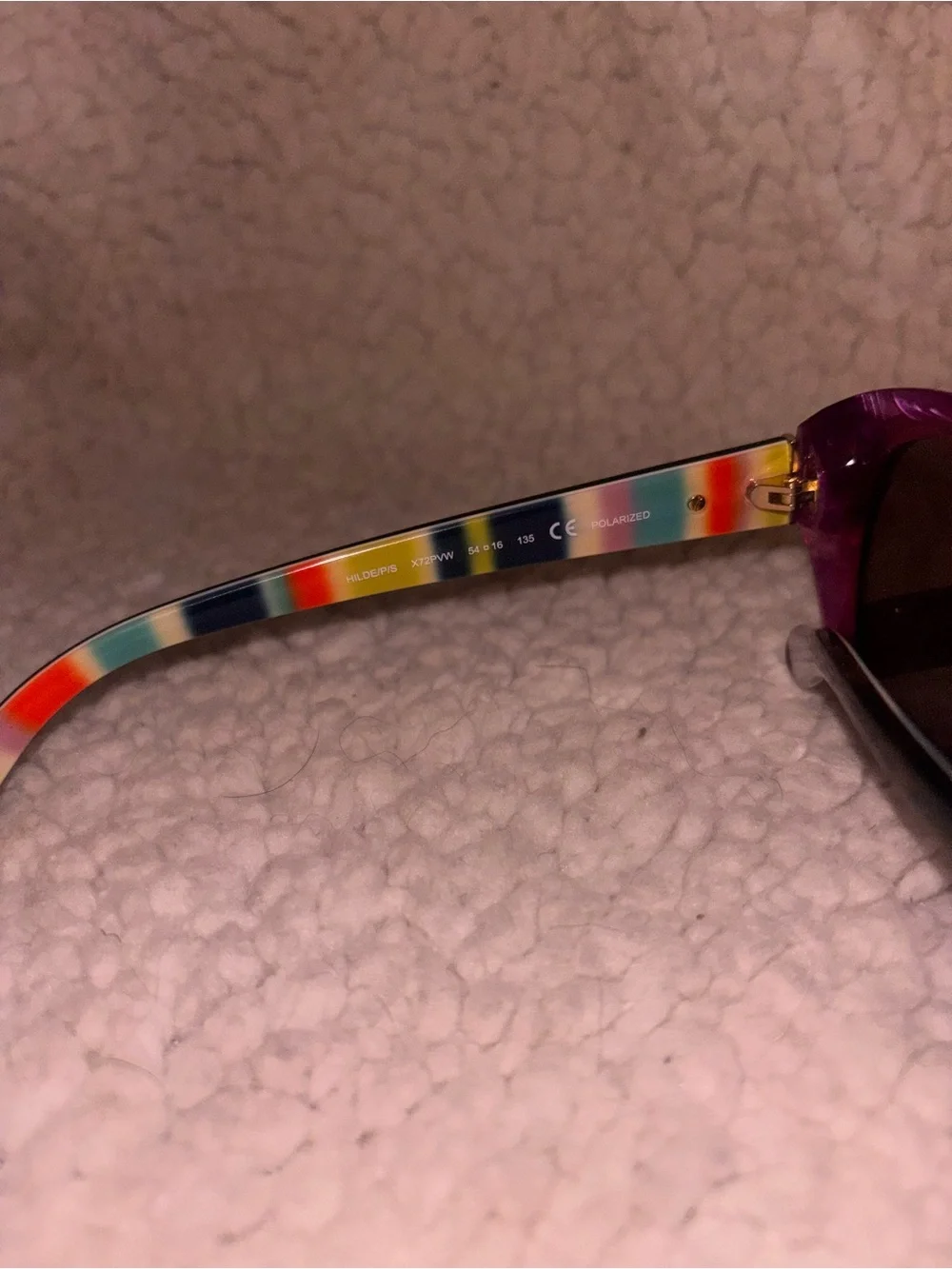 Kate Spade Hildie Hello Sunshine Polarized Sunglasses Tortoise Purple